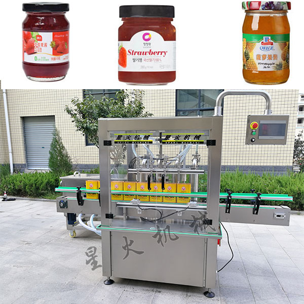 果醬自動化包裝流水線實拍以及樣品圖